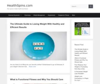 Healthspins.com(HealthSpins-Equipment Reviews-Weight Management & Nutrition) Screenshot