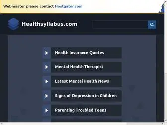 Healthsyllabus.com(Contact Support) Screenshot
