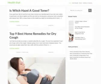 Healththat.com(Online Natural Homes Remedies Collection) Screenshot
