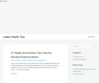 Healthtipslatest.net(Healthtipslatest) Screenshot