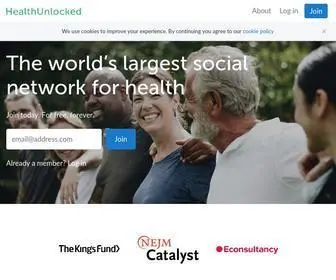 Healthunlocked.com(The social network for health) Screenshot