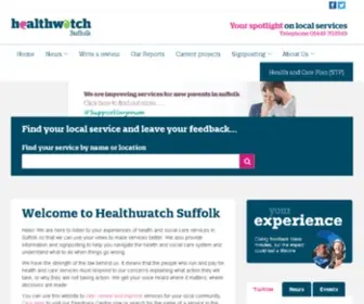 Healthwatchsuffolk.co.uk(Healthwatch Suffolk) Screenshot