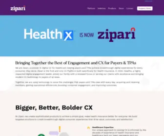 Healthx.com(Healthx is Now Zipari) Screenshot