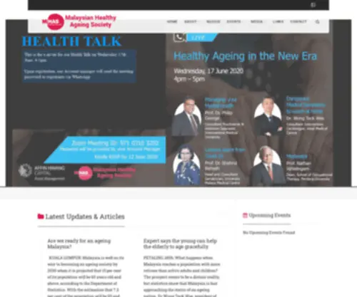 Healthyageing.org(Healthy Ageing Society) Screenshot