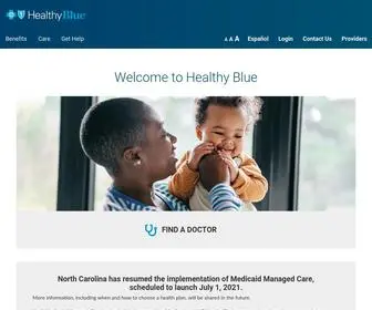 Healthybluenc.com(Medicaid North Carolina) Screenshot