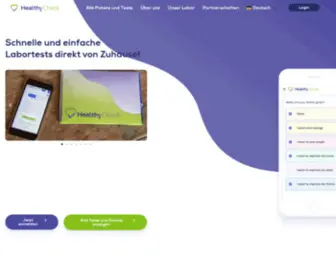 Healthycheck.ch(Home Page Deutsch) Screenshot