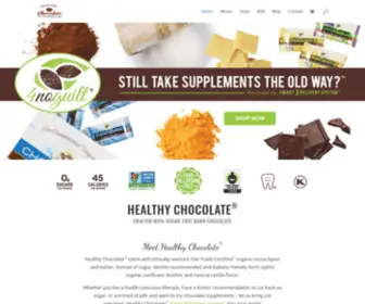 Healthychocolates.com(Healthy Chocolate® Crafted with Organic Sugar) Screenshot