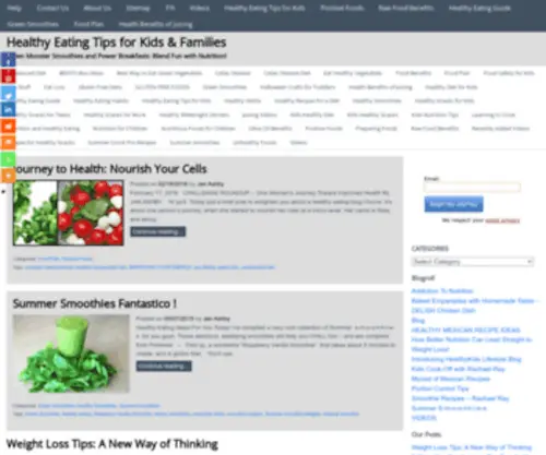 Healthyeatingchildren.com(Eating Healthy Breakfast Tips) Screenshot