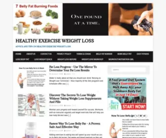 Healthyexerciseweightloss.info(Advice And Tips On Healthy Exercise Weight Loss) Screenshot