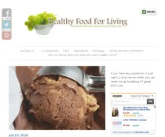 Healthyfoodforliving.com(Healthy Food For Living) Screenshot