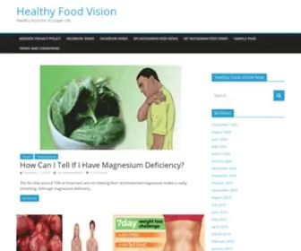 Healthyfoodvision.com(Choose a memorable domain name. Professional) Screenshot