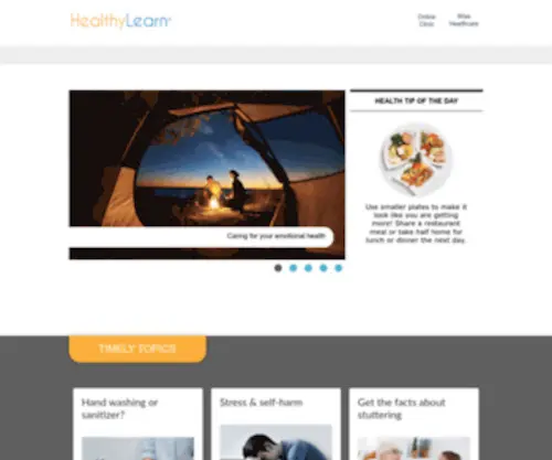 Healthylearn.com(Healthy Learn) Screenshot