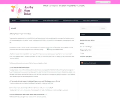 Healthymomtoday.com(Healthymomtoday) Screenshot