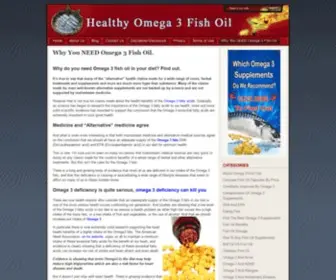 Healthyomega3.com(The Health Benefits Of Omega 3 Fish Oil) Screenshot