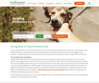 Healthypawsfoundation.org(Healthy Paws Pet Insurance & Foundation) Screenshot