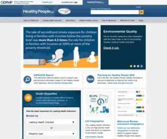 Healthypeople.gov(Healthy People 2020) Screenshot