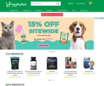 Healthypets.com(Online Pet Health & Pet Supplies) Screenshot