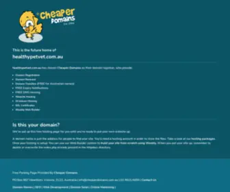 Healthypetvet.com.au(Cheaper Domain Names) Screenshot