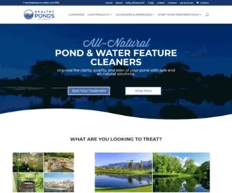 Healthyponds.com(All-Natural Pond Cleaning Solutions) Screenshot