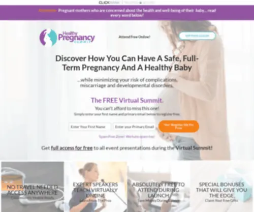 Healthypregnancysummit.com(Healthy Pregnancy Summit) Screenshot