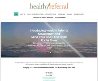 Healthyreferral.com(Healthy Referral Newspaper) Screenshot