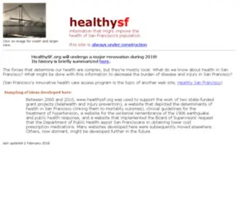 Healthysf.org(Health information for San Franciscans) Screenshot