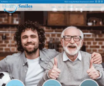 Healthysmilesdentalcare.org(Dentist in Streamwood) Screenshot