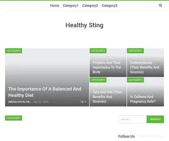 Healthysting.com(Healthy Sting) Screenshot