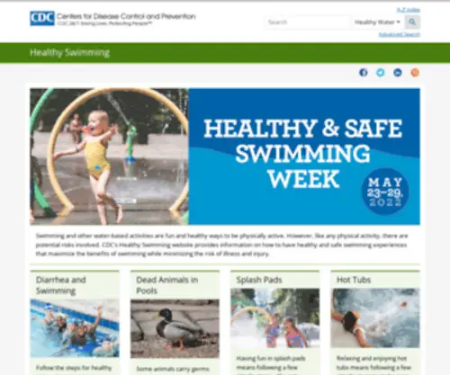Healthyswimming.org(Healthy Swimming/Recreational Water) Screenshot
