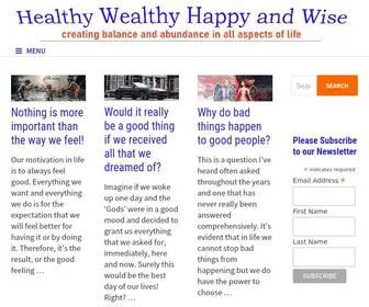 Healthywealthyhappyandwise.com(Healthy Wealthy Happy and Wise) Screenshot