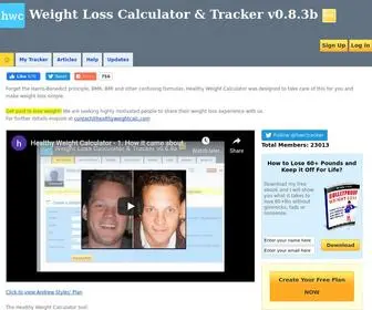 Healthyweightcalc.com(Healthy Weight Calculator) Screenshot