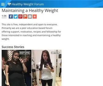 Healthyweightforum.org(Healthy Weight Forum) Screenshot