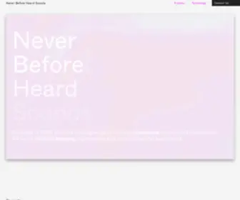 Heardsounds.com(Never Before Heard Sounds) Screenshot