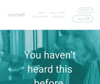 Heardthatapp.com(Hearing Assistive Technology) Screenshot