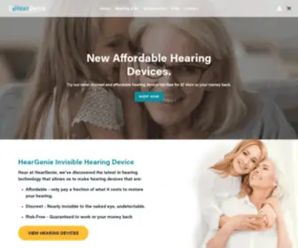 Heargenie.com(HearGenie Invisible Hearing Aids) Screenshot