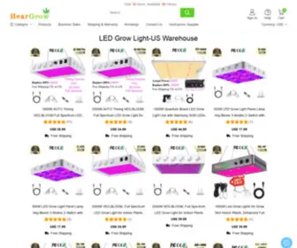 Heargrow.com(Led Grow Lights & Grow Tents) Screenshot