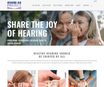 Hearingaiddonations.org(Hearing Aid Project) Screenshot