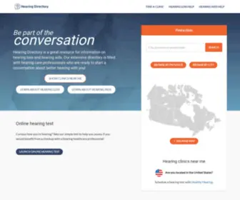 Hearingdirectory.ca(Hearing Aids and Hearing Loss Help) Screenshot