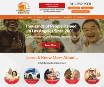 Hearinglosssolutions.com(Audiologist in Sherman Oaks CA) Screenshot