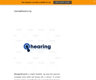 Hearingresearch.org(Hearingresearch) Screenshot