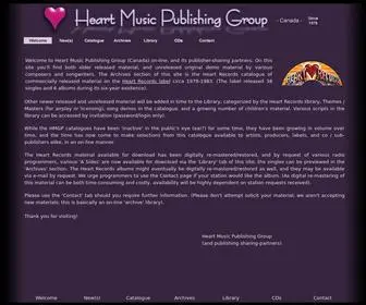 Heart-Music-Publishing.ca(Heart Music Publishing) Screenshot