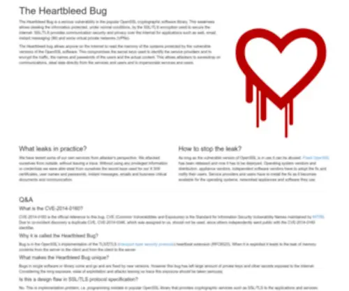 Heartbleed.org(Heartbleed Bug) Screenshot