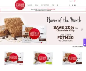 Heartbrandfoods.com(Corazonas® HEARTBAR™ Oatmeal Squares) Screenshot