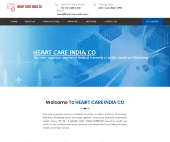 Heartcareindia.com(Heart Lung Machine Manufacturers in India) Screenshot