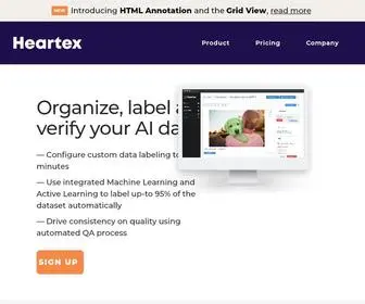 Heartex.net(Data Management Platform for Machine Learning) Screenshot