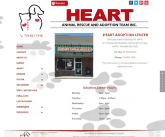 Heartforanimals.org(HEART Animal Rescue and Adoption Team Inc) Screenshot