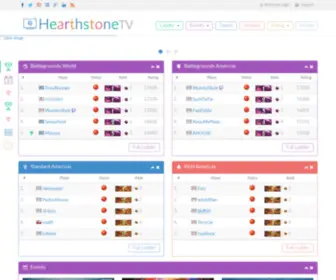 Hearthstone.tv(Ladder, Streams, Rating, Forum, Statistics, News and more) Screenshot