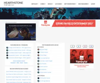 Hearthstonetopdecks.com(Hearthstone Top Decks) Screenshot