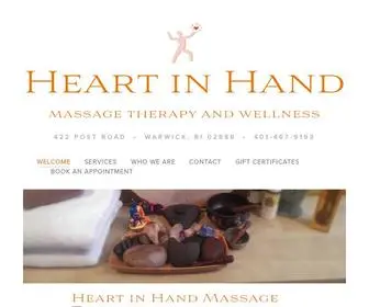 Heartinhandmassage.com(Heart in Hand) Screenshot