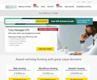 Heartinternet.uk(Hosting, Domains, Servers & Reseller services) Screenshot